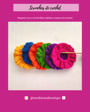 scrunchies de crochet