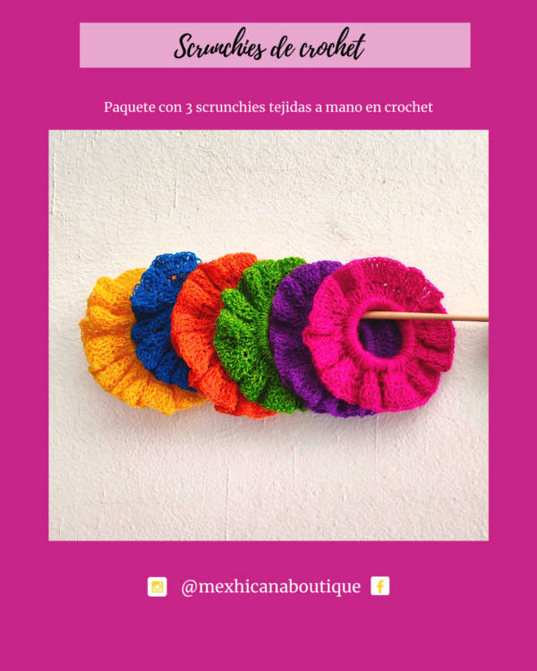 scrunchies de crochet